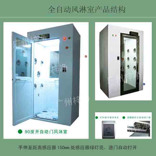 全自动风淋室又叫全自动感应吹淋器、全自动感应风淋门、空气吹淋室