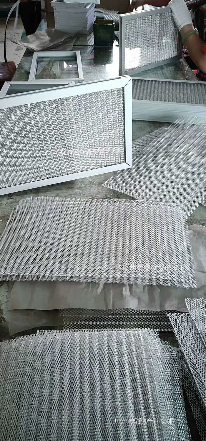 金属网过滤器框架：镀锌钢板、铝合金或不锈钢